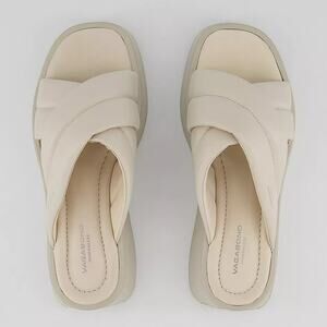 Vagabond Shoemakers Courtney Platform Slide Sandals Off-White Cream Size 41